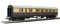 Wagen RailRoad GWR, Brems-Personenwagen dritte Klasse, Epoche 3, Cremefarben