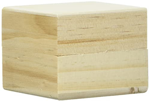 GLOREX Holzbox, Holz, Natur, 6 x 6 x 5 cm, 6 1682 600
