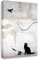 Banksy Katze Wandbilder t Graffiti - Bild 40x30cm Cat n Bat ! Bild fertig auf Keilrahmen ! Pop Art Gemälde Kunstdrucke, Wandbilder, Bilder zur De (30x40cm)
