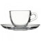 Pentole Agnelli Tazza da caffè in vetro trasparente, 6 pezzi, 90 ml, Cilindrico, Caffè Cup Set