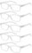 Eyekepper 5er-pack Federscharniere Vintage Herren Lesebrille (Transparenter Rahmen)