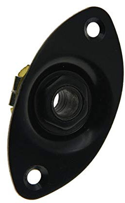 Black Electric Guitar Jack Plate Oval Jack Socket