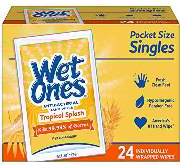 Wet Ones Wet Ones Individual Pocket Size Singles - 24 Wipes