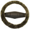 Reissner Lammfelle | LERA-15-GRU | Lenkradbezug Lenkradschoner Lenkradhülle für Auto und Wohnmobil | Echtes Merino Lammfell | Florhöhe 15mm | passend für ⌀40cm | Anti Rutsch | Farbe grün