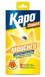 Mouches sticker Kapo - 1 adhésif pour 10 m² - étui de 4