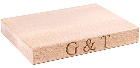 Culinary Concepts Wooden Chopping Board Small - G & T - Gin & Tonic Ideal for Bars Restaurants Kitchen