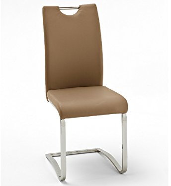 möbelando Schwingstuhl Esszimmerstuhl Schwingstühle Stuhl Schwinger Yanielle I (4er Set) (Cappuccino)