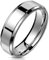 Bungsa 54 (17.2) Edelstahl Ring mit schrägem Rand hochglanzpoliert Silber Schmuckring für Damen und Herren (Ring Damen Fingerring Partnerringe Verlobungsringe Trauringe Damenring Chirurgenstahl)