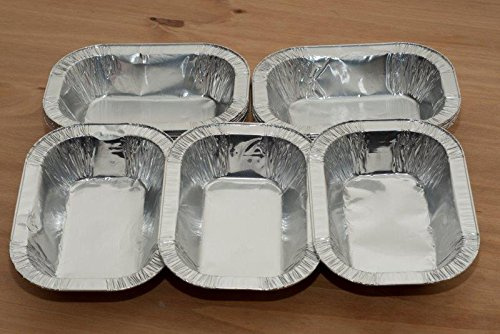 1LB Foil Pie Ashet Rectangle Aluminium Dish, Meat Steak,Disposable x 100