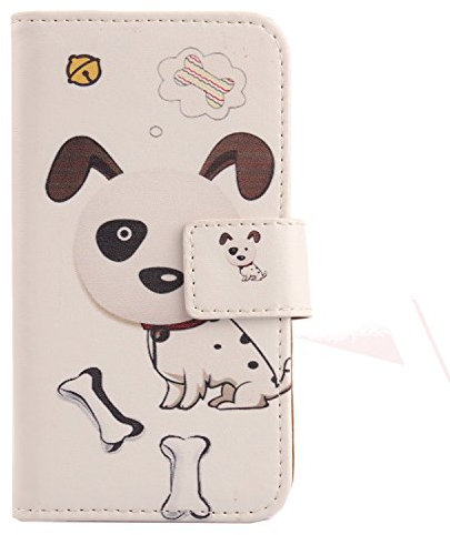 Lankashi PU Flip Leder Tasche Hülle Case Cover Schutz Handy Etui Skin Für Timmy M12 5.5 Dog Design