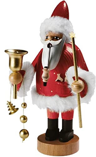 KWO Olbernhau 21064 Räuchermännchen Santa Claus, 18 cm, rot