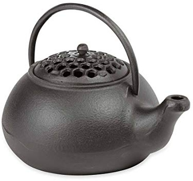 Plow & Hearth Honeycomb Wood Stove Steamer Kettle | Cast Iron Fireplace Humidifier | Matte Black | Rust Resistant | Decorative Functional Alternative to Electric Humidifiers | 3 QT Capacity