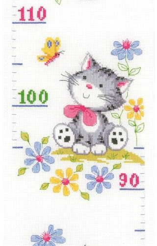 Vervaco Height Chart Kitten Counted Cross Stitch Kit, Multi-Colour