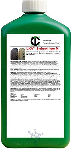 ILKA® - Steinreiniger M für eisenhaltige Steine | 1ltr | für eisenhaltige, rostige oder mit Eisenadern durchzogene Natursteine oder Kunststeine | verhindert Rostausblutungen