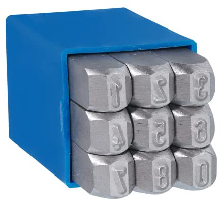 GRAVUREM Sonderklasse Schlagzahlen, Schlagstempel, Prägestempel, Einschlagzahlen - Zahlen 0-9 / 8mm