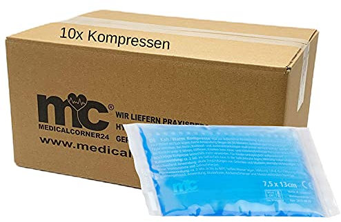 Medicalcorner24 Kalt Warm Kompresse, Gel, Mikrowellen geeignet, 8 x 13 cm, 10 Stück