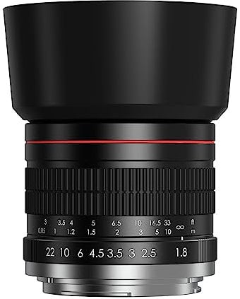 Lightdow 85mm F1.8 Portraitobjektiv für Canon EF/EF-S | Professionelles MF-Festbrennweiten-Objektiv mit Vollformat & APS-C | Für EOS DSLR Kameras wie Rebel T7, T6, 6D, 5D, 850D, 4000D