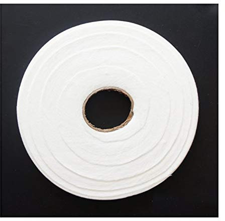 Einseitiges, anschmelzbares Klebeband mit gerader Maserung von Hand®, ca. 150 Meter, weiß, 10 mm