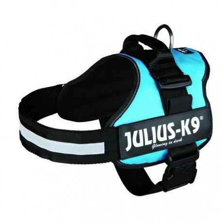 Julius-K9 Geschirr Power 2/K9 Klettsticker L? XL: 71? 96 cm aquamarin für Hunde