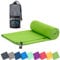 Fit-Flip Mikrofaser Handtuch - kompakte Microfaser Handtücher - ideal als Sporthandtuch, Reisehandtuch, Strandtuch - schnelltrocknend und leicht - Badetuch groß (70x140cm, Grün)