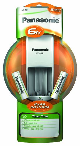 Panasonic Chargeur Infinium + Pile 2 x LR6 2100 mAh Piles incluses