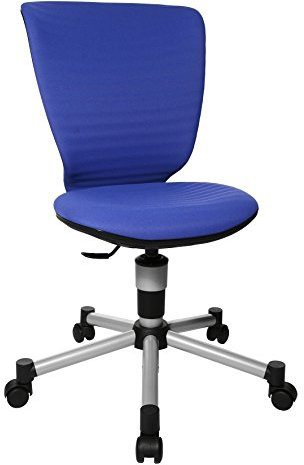 Topstar Titan Junior 3D, mitwachsender Kinderdrehstuhl, Schreibtischstuhl für Kinder & Jugendlinche, Stoff, blau, 45 x 45 x 100 cm