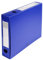 Exacompta 59632E 10er Pack Sammelbox OPAK 60mm mit Druckknopf aus blickdichtem Kunststoff für DIN A4 Archivbox Heftbox Zeichenbox Sammelmappe blau