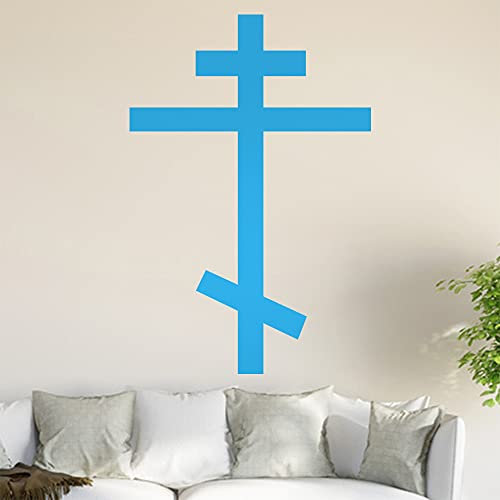 Orthodoxes Kreuz Wandtattoo in 6 Größen - Wandaufkleber Wall Sticker - Dekoration, Küche, Wohnzimmer, Schlafzimmer, Badezimmer