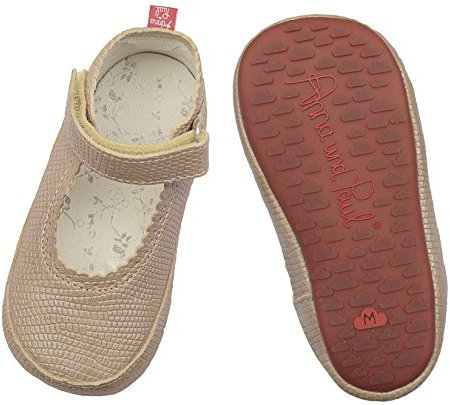Anna und Paul Krabbelschuhe Lauflernschuhe Sandale mit Wölckchen Gummisohle Sisal - Beige (L - 22 - ca. 14.1 cm - 16-22 Monate)