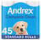 Andrex Complete Clean Toilet Roll 45 Rolls (Previously Andrex Classic Clean Toilet Tissue) Unbeatable Toilet Paper with Unique 3D Wave, FSC Certified