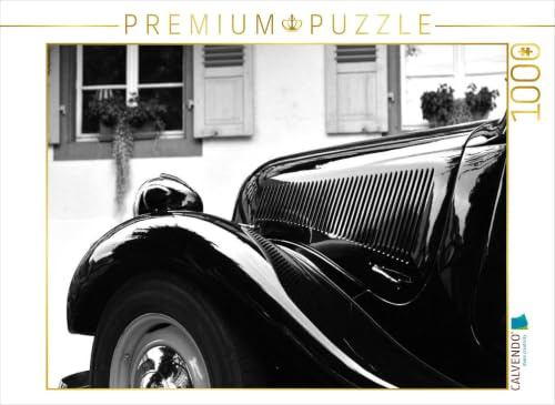 CALVENDO Puzzle EIN Motiv aus dem Kalender Citroën 11 CV Traction Avant in schwarzweiss | 1000 Teile Lege-Größe 64 x 48 cm Foto-Puzzle für glückliche Stunden