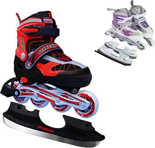 Inliner Schlittschuhe 2 in 1 VERSTELLBAR Gr. 30 - 33