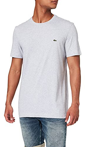 Lacoste Men's Crew Neck Short Sleeve T-Shirt, Grey (Silver Chine), X-Large (Manufacturer Size:6)