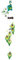 Bits and Pieces - Colourful Peacock Wind Chimes - Metal and Glass Hanging Sculpture and Chimes - Add Musical Charm to Any Outdoor Area
