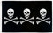 AZ FLAG - Flagge Pirat 3 Totenköpfe - 150x90 cm - Piraten Totenkopf Fahne 100% Polyester mit Messing-Ösen - 110g