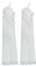FakeFace Opernlänge Fingerspitzen Handschuh Elastischer Satin Brauthandschuhe mit Spitze und Pailletten Party Abendhandschuhe handschuhe Winter Frühling Sommer Weiß