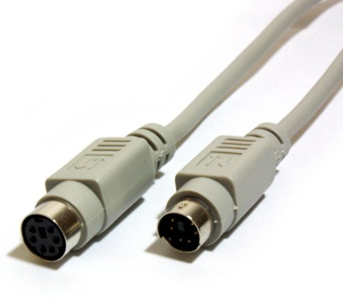Loops 2m 6 pin Mini DIN Male to Female Extension Cable - Mouse & Keyboard PS/2 PS2 Lead