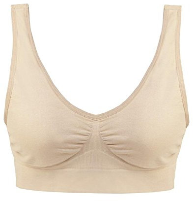 Boolavard New Seamless Sports Style Bra Crop Top Vest Comfort Stretch Bras Shapewear (as8, Alpha, m, Regular, Regular, Nude)