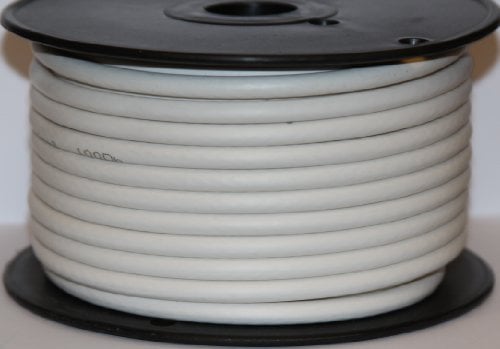 electrosmart Professional Quality RG6 120dB Shielded Coax/Coaxial Cable for Satellite Cable TV & Digital Aerial - Length 100m on Handy Plastic Reel – Colour: White