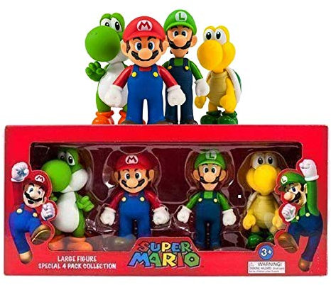 Super Mario groß 4 Figur Sammlung Paket