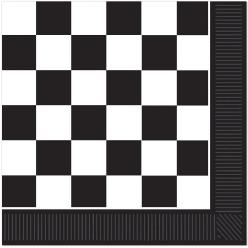 Black Checkered Lunch Napkins (16 pack)