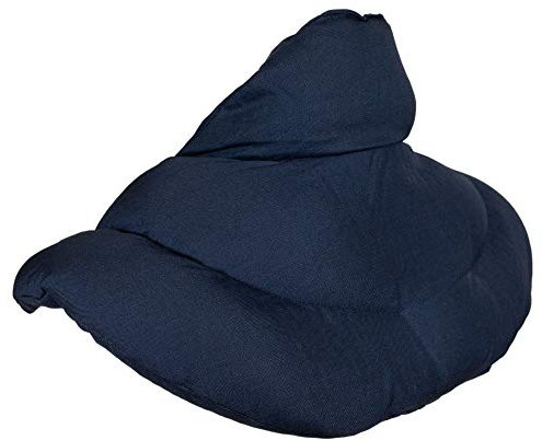 Nackenhörnchen mit Stehkragen dunkelblau - Johanniskernkissen - Nackenkissen Wärmekissen - Ein sehr wohliger Nackenwärmer