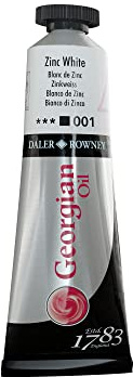 Daler-Rowney Georgian Oil Paint, Aluminium Tube, 1.28oz - 38 ml, Zinc White