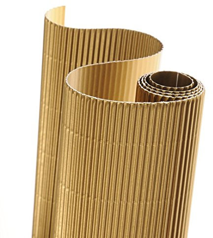 Canson Cartón Ondulado, 300gsm, Rollo, 0,5x0,7m, Dorado