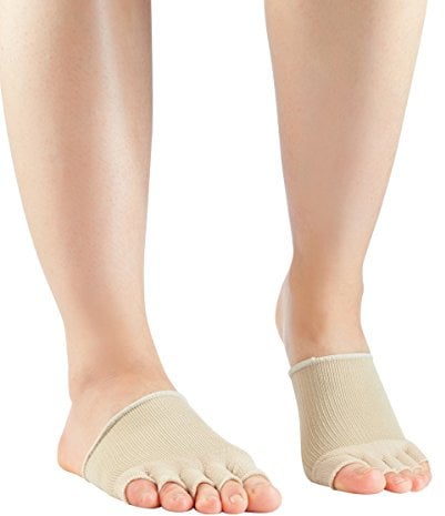Knitido Dr. Foot Hallux-Valgus-Zehlinge, Füßlinge zur Unterstützung bei Ballenzeh, offene Zehen, Farbe:Beige (007), Größe:35-40