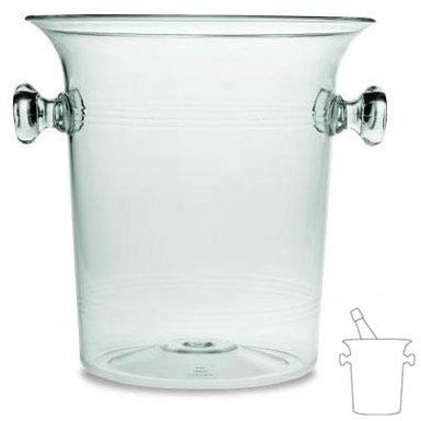 Clear Plastic Wine Bucket & Cooler/Ice Bucket - Wine / Champagne Bottle Chiller