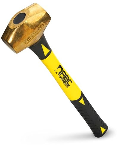 ABC Hammers ABC4BF Brass Hammer with 14-Inch Fiberglass Handle, 4-Pound