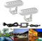 CHNXU 2er Set Aquarium-Licht 800LM Lampe 12W Unterwasserlicht 12V Wasserdicht IP68 LED-Unterwasserleuchte - Beleuchtung für Pool Teich Pflanzendeko Warmes Weiß