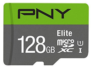 PNY P-SDU128U185EL-GE Carte mémoire microSD Elite Performance 128 Go Classe 10 avec Une Vitesse de Lecture allant jusqu'à 85Mb/s avec Adaptateur Noir/Vert