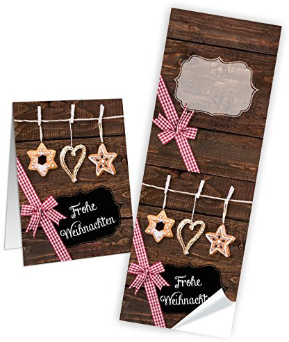 Logbuch-Verlag 25 Frohe Weihnachten Aufkleber 5 x 14,8 cm Geschenk Etiketten selbstklebend Namensaufkleber weihnachtlich